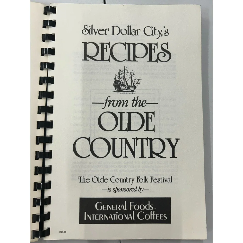 Silver Dollar City's Recipes From The Olde Country 1989 Cookbook